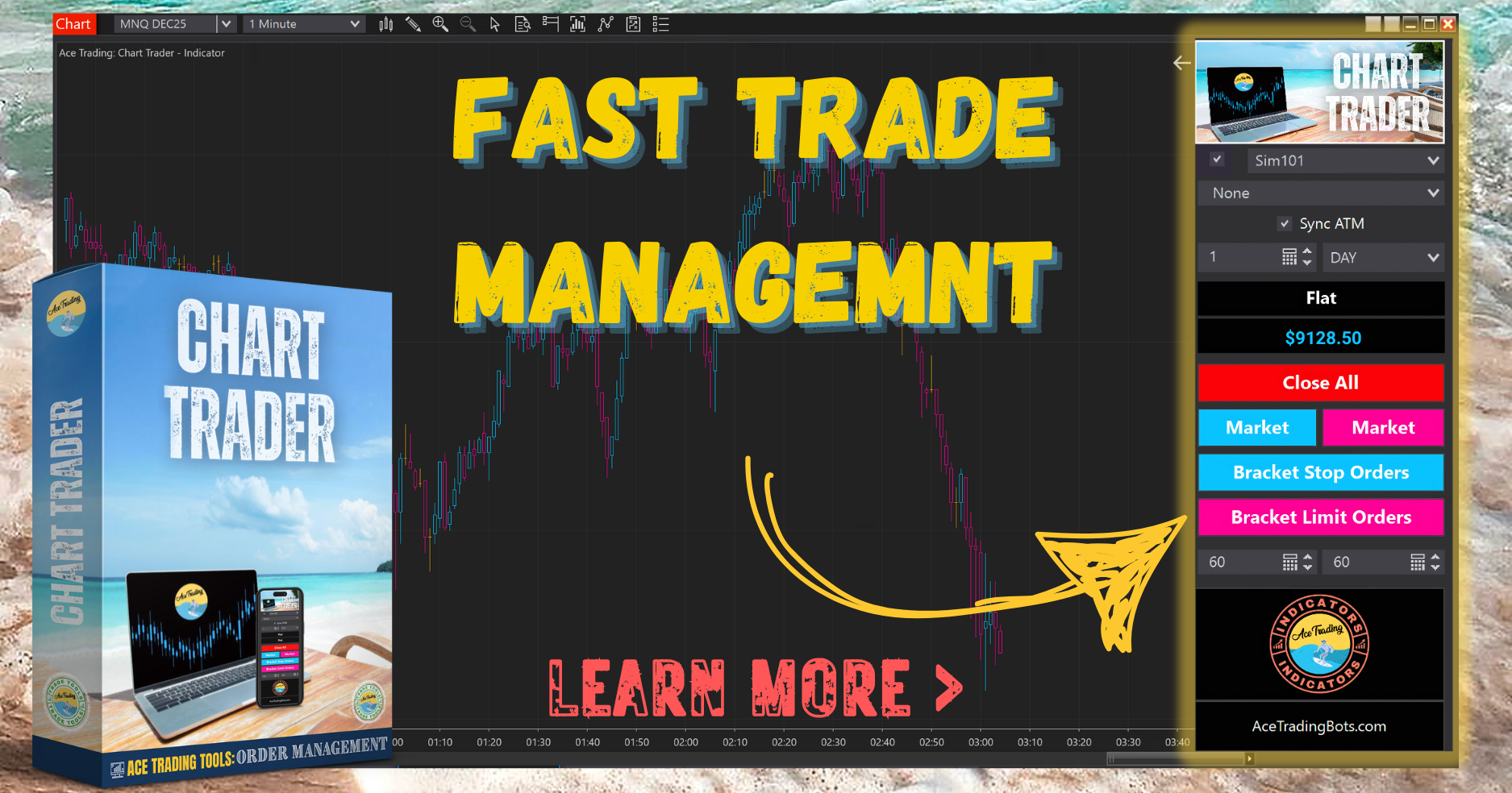 ACE Chart Trader Sidebar For Ninja Trader